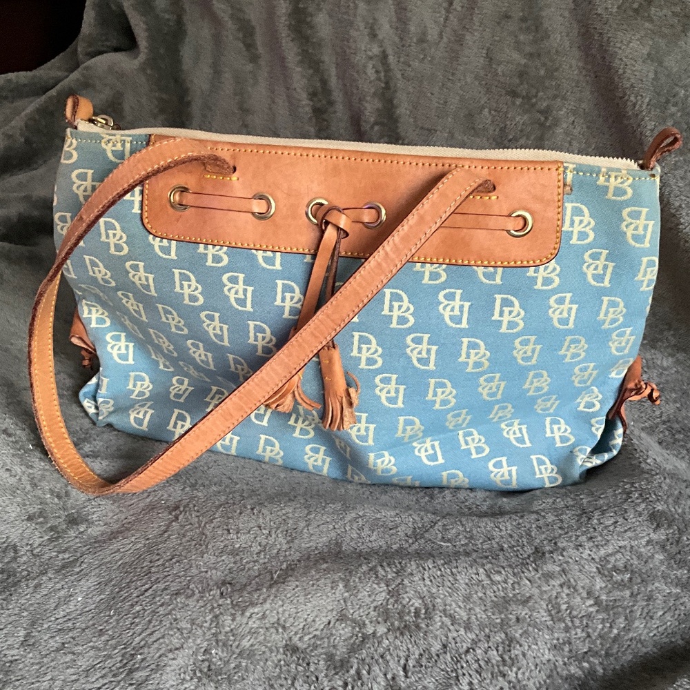 Vintage Dooney & Bourne Blue Monogram pocketbook